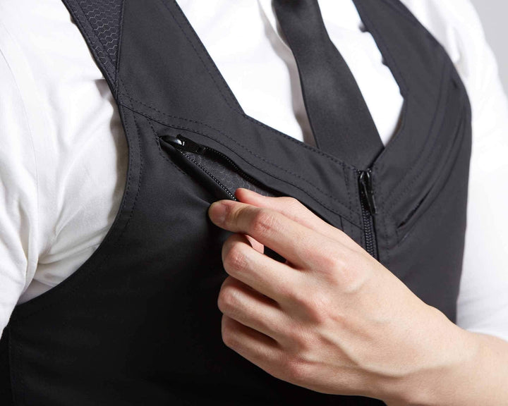 ripstop lined pockets on mens formal modern vest