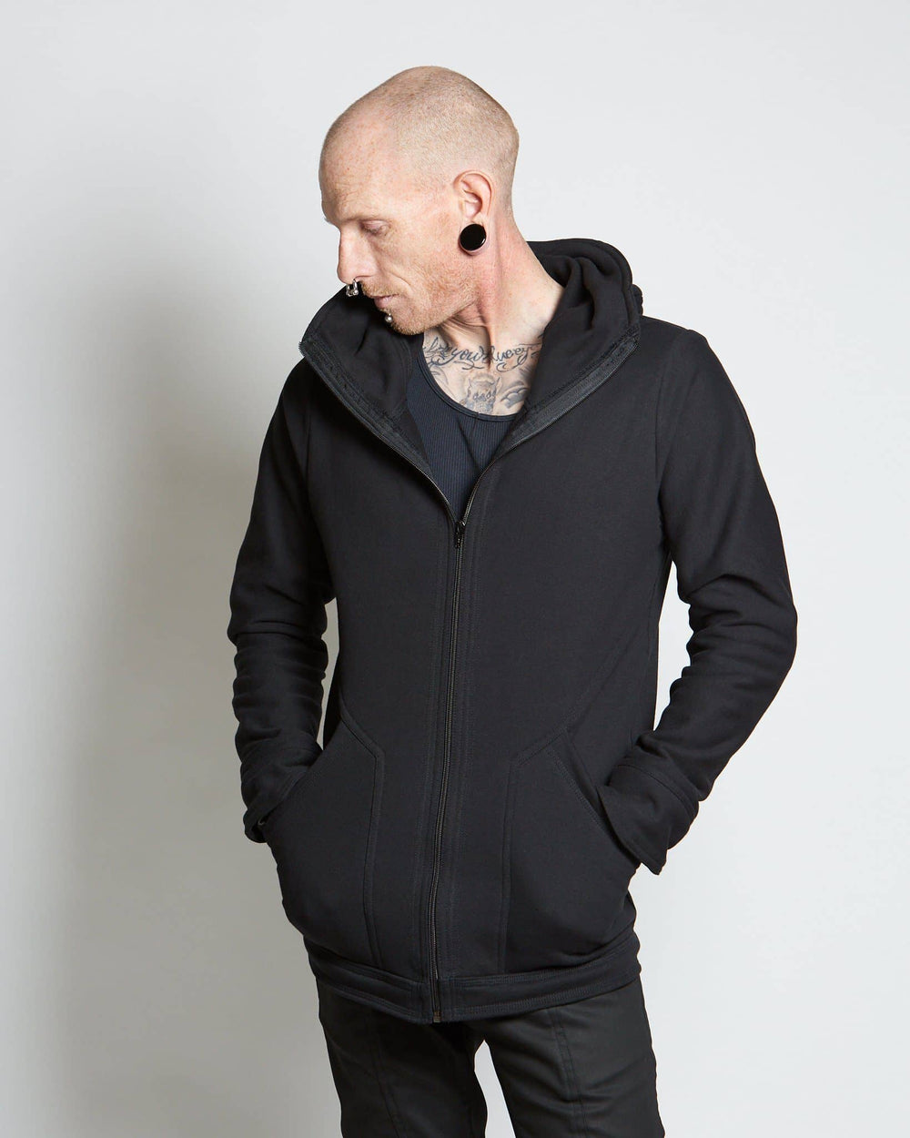 100% cotton mens hoodie handmade in the USA